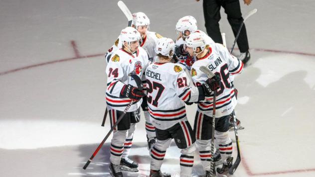 Rockford IceHogs huddle up