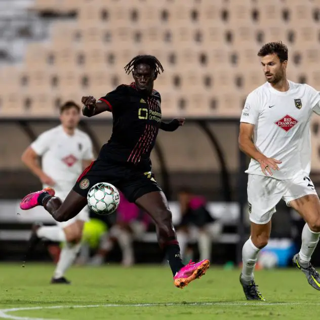 Forward Macky Diop with Atlanta United 2