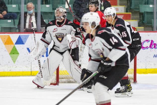 Vancouver Giants goaltender Will Gurski vs. the Prince George Cougars