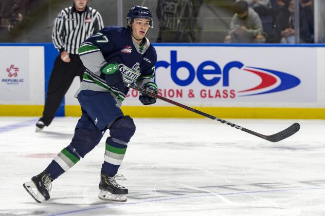 Forward Alessandro Segafredo with the Seattle Thunderbirds