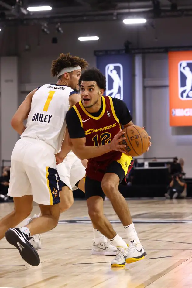 Cleveland Charge guard-forward Justin James eyes the basket against the Salt Lake City Stars