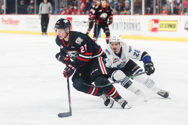 Defenceman Jonas Brøndberg with the Portland Winterhawks