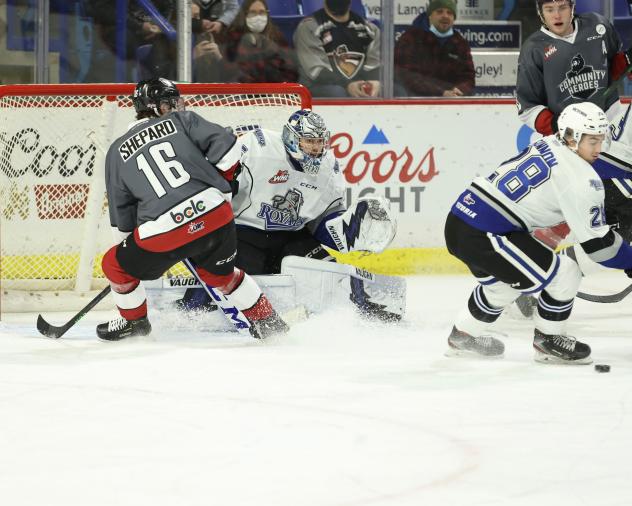 Vancouver Giants centre Cole Shepard vs. the Victoria Royals