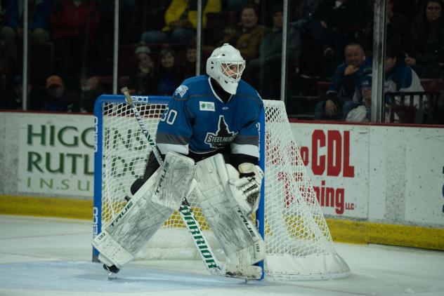 Goaltender Matt Jurusik with the Idaho Steelheads