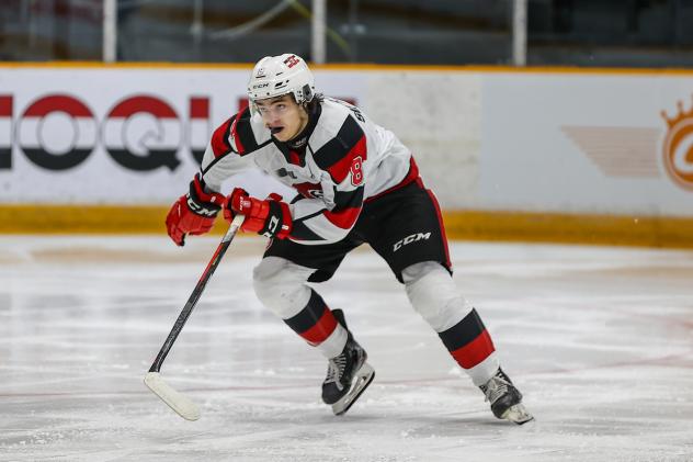 Brenden Sirizzotti with the Ottawa 67's