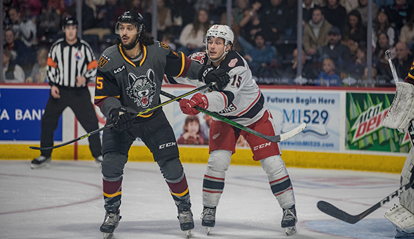 Grand Rapids Griffins battle the Chicago Wolves