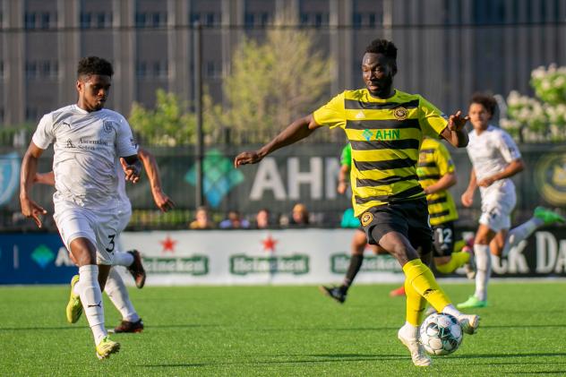 Pittsburgh Riverhounds SC striker Albert Dikwa