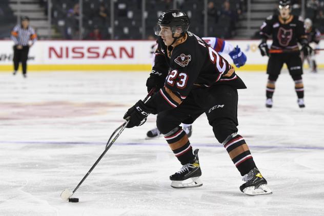 Forward Adam Kydd with the Calgary Hitmen