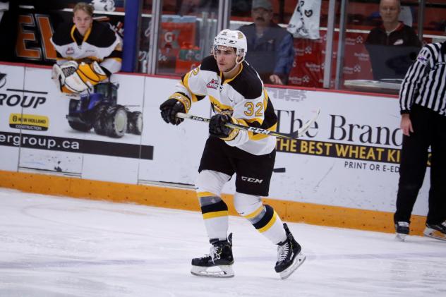 Defenceman Neithan Salame with the Brandon Wheat Kings