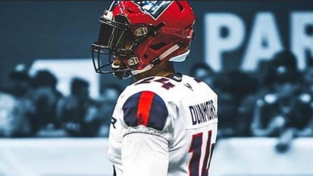 Defensive back / wide receiver Oshay Dunmore with the Washington Valor