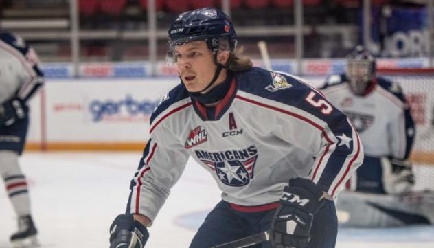 Tri-City Americans defenseman Mitchell Brown