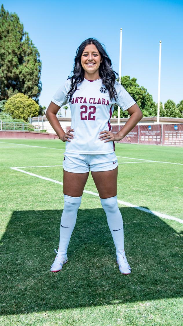 Defender Alex Loera with Santa Clara University