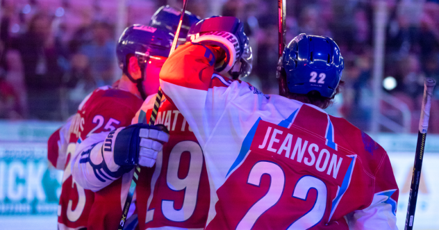 Wichita Thunder celebrate a goal