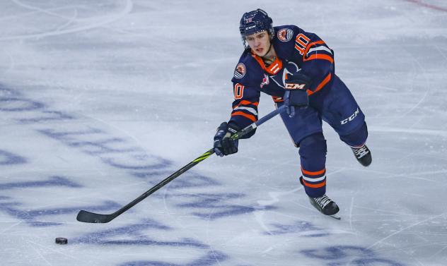 Forward Tye Spencer with the Kamloops Blazers