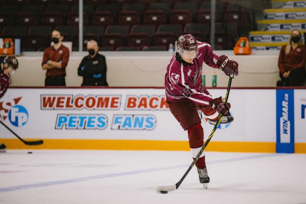 Peterborough Petes defenceman James Guo