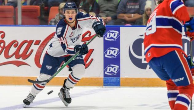 Tri-City Americans right wing Sasha Mutala vs. the Spokane Chiefs