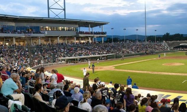 Clover Stadium, home of the New York Boulders