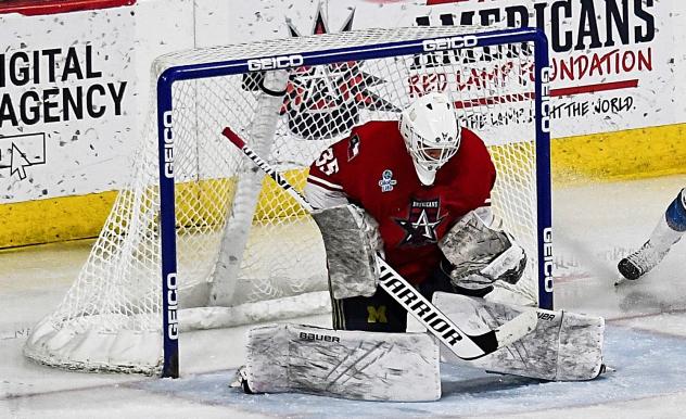 Allen Americans goaltender Hayden Lavigne