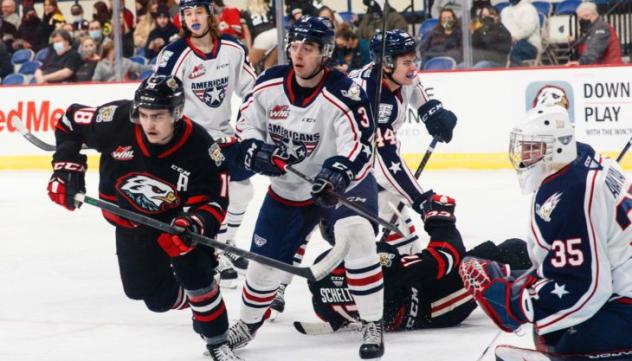 Tri-City Americans battle the Portland Winterhawks