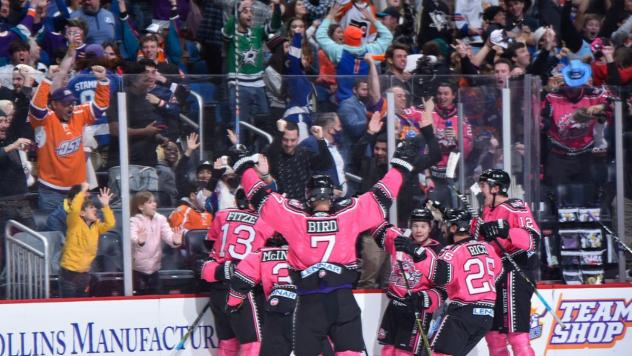 Orlando Solar Bears celebrate a goal