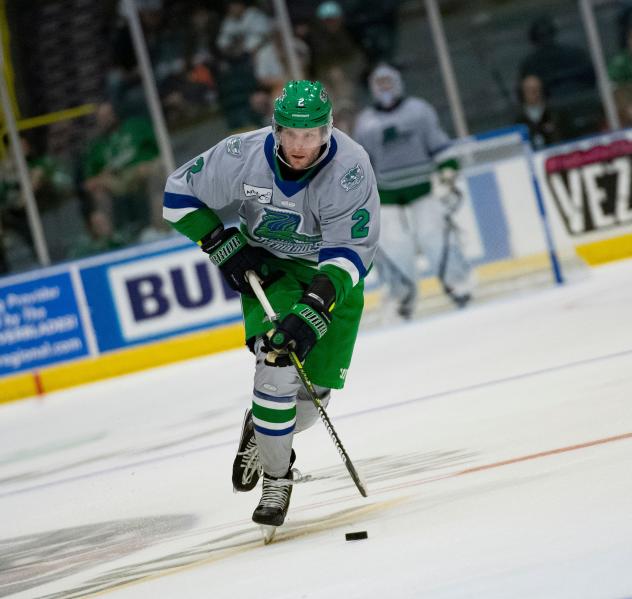 Defenseman Jake Kearley with the Florida Everblades