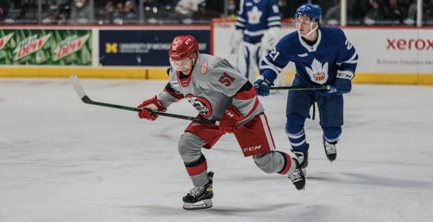 Grand Rapids Griffins center Kyle Criscuolo vs. the Toronto Marlies