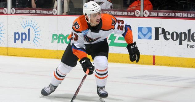 Lehigh Valley Phantoms center Morgan Frost