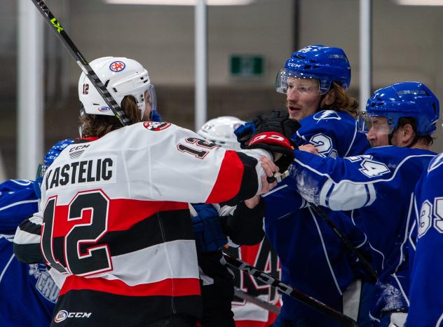 Belleville Senators centre Mark Kastelic vs. the Syracuse Crunch