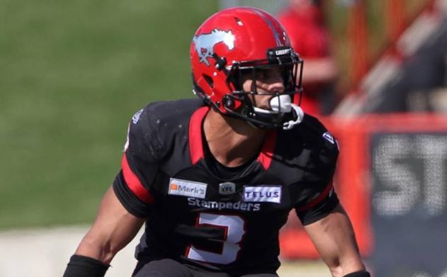 Calgary Stampeders defensive back Branden Dozier