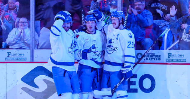 Wichita Thunder celebrate a goal