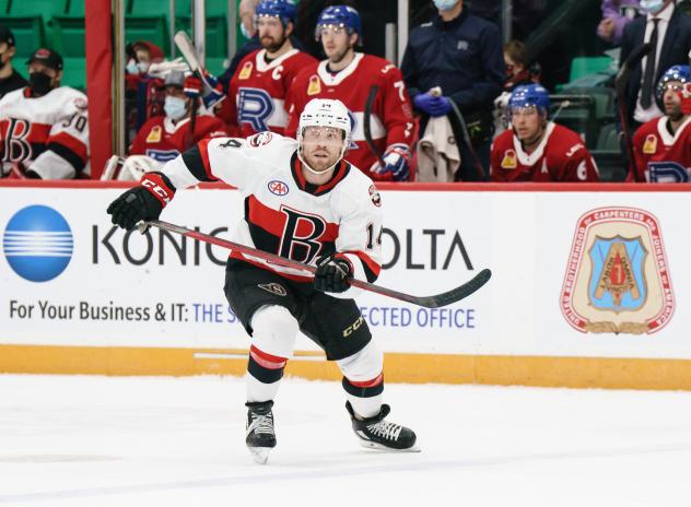 Belleville Senators centre Rourke Chartier vs. the Laval Rocket
