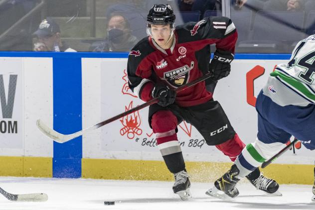 Vancouver Giants right wing Fabian Lysell vs. the Seattle Thunderbirds