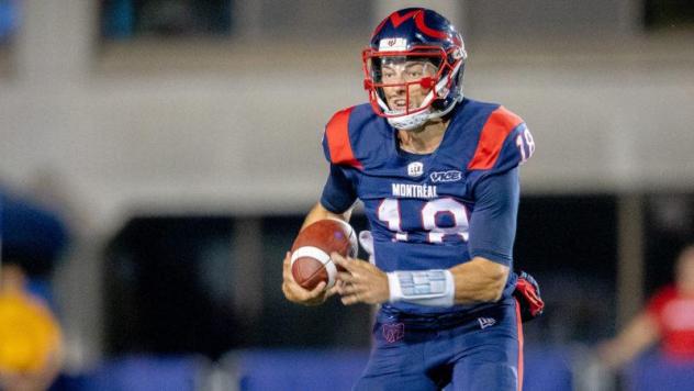 Quarterback Matt Shiltz with the Montreal Alouettes