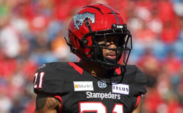 Calgary Stampeders defensive back Raheem Wilson