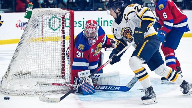 Moncton Wildcats goaltender Vincent Filion vs. the Shawinigan Cataractes