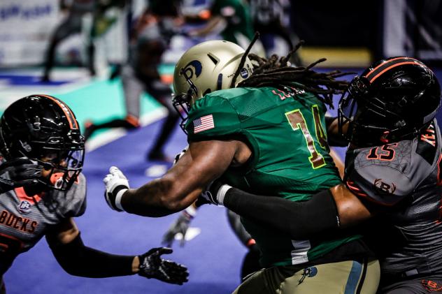 Massachusetts Pirates offensive lineman Olmarquis Lucas