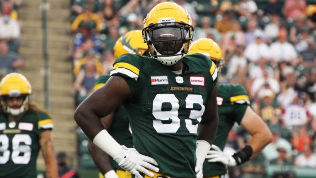 Edmonton Elks defensive end Kwaku Boateng