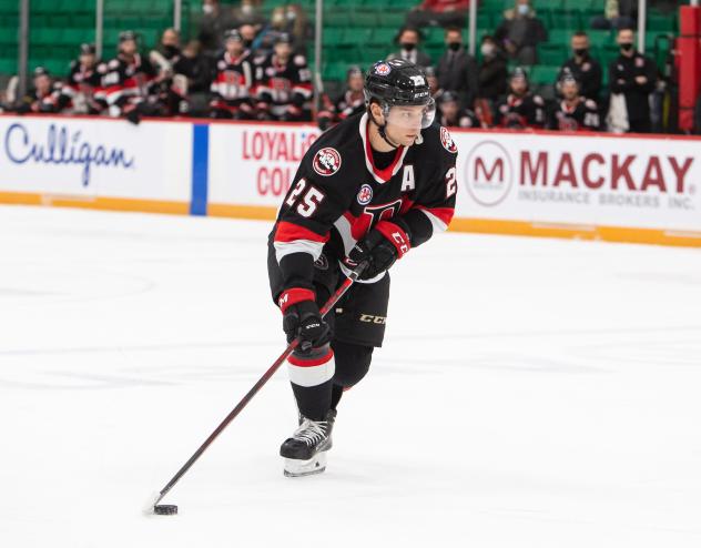 Belleville Senators center defenseman Colby Williams vs. the Toronto Marlies