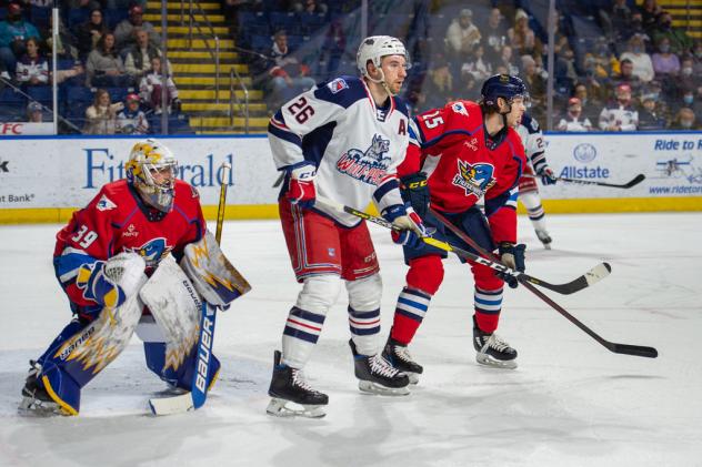 Springfield Thunderbirds goaltender Charlie Lindgren vs. the Hartford Wolf Pack