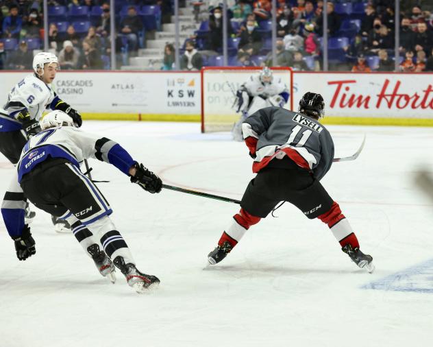 Vancouver Giants right wing Fabian Lysell vs. the Victoria Royals