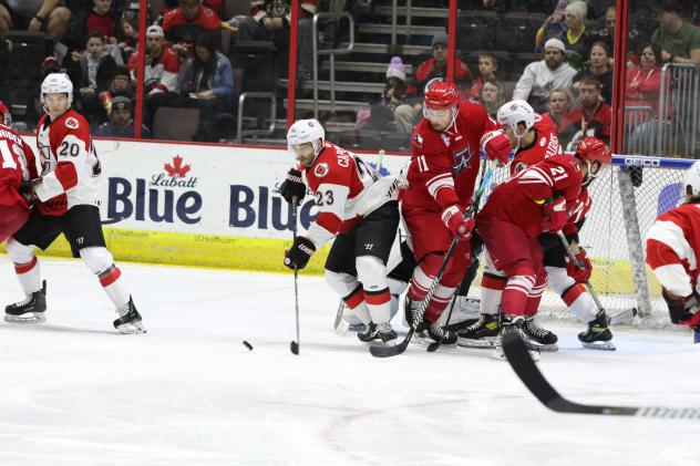 Allen Americans battle the Cincinnati Cyclones