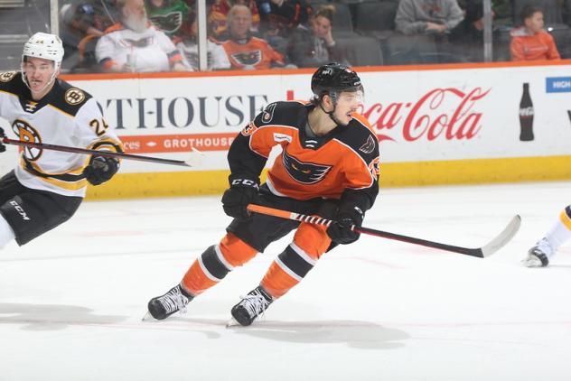 Lehigh Valley Phantoms center Morgan Frost vs. the Providence Bruins