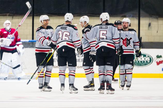 Wheeling Nailers exchange congratulations