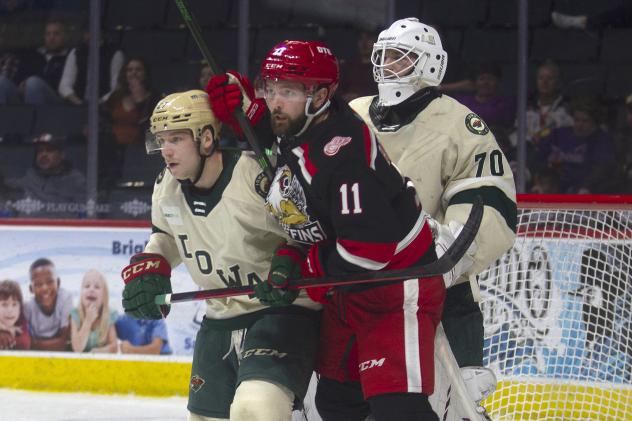 Grand Rapids Griffins right wing Riley Barber vs. the Iowa Wild