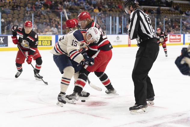 Grand Rapids Griffins battle the Milwaukee Admirals