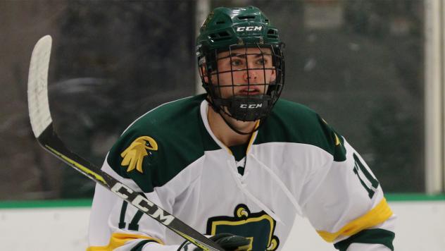 Defenseman Casey Winn with SUNY-Brockport