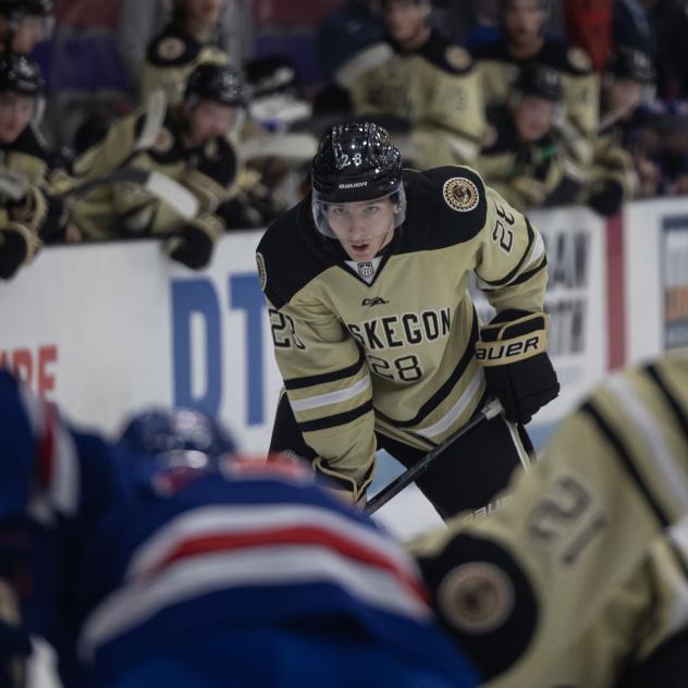 Muskegon Lumberjacks forward Quinn Hutson