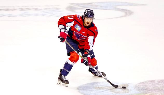 Defenseman Victor Hadfield with the South Carolina Stingrays