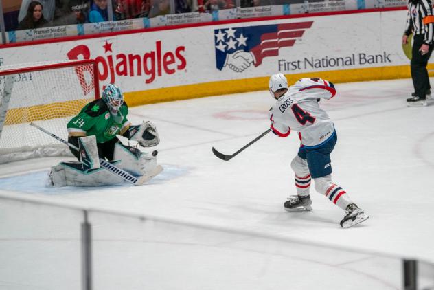 Springfield Thunderbirds captain Tommy Cross against the Charlotte Checkers