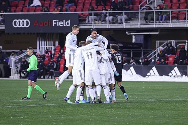 Chicago Fire FC celebrates a goal against D.C. United